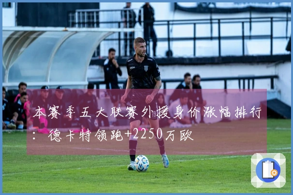 本赛季五大联赛外援身价涨幅排行：德卡特领跑+2250万欧